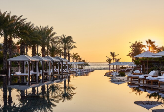 The main swimming pool at Chileno Bay, Cabo San Lucas