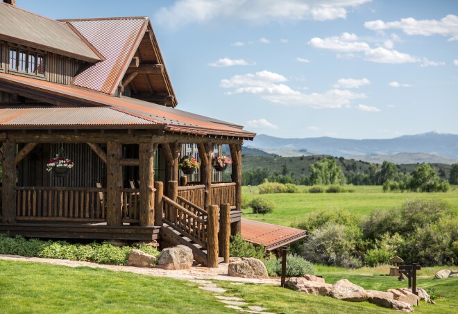 The main Trailhead Lodge at Brush Creek Ranch has 19 rooms.