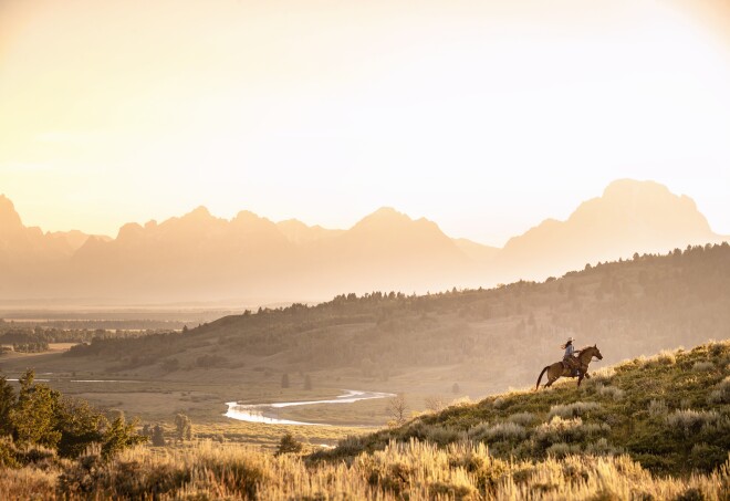 Golden hour on the Wyoming plain