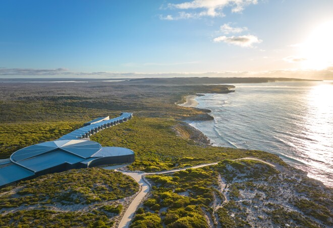 Southern Ocean Lodge is located on the coast of remote Kangaroo Island, 70 miles south of Adelaide across a wild ocean.